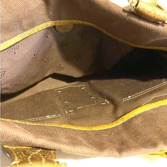 Mulberry roxanne vintage metallic brown. Canvas handbag - Picture 7 of 9
